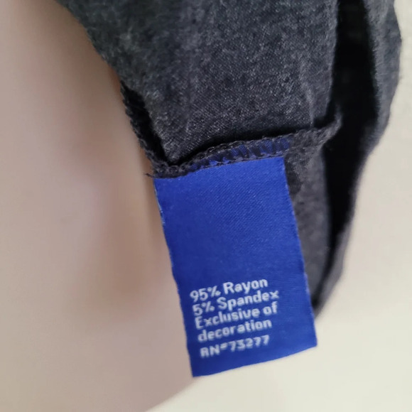 Apt.9 Dark Gray with Gold Sequins Short Sleeve T-Shirt Top Size Women's Large - Picture 10 of 10